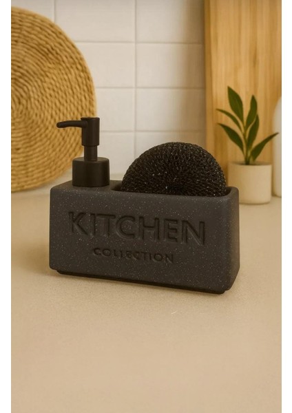 Lüx Modern Süngerlikli Bölmeli Seramik Sıvı Sabunluk