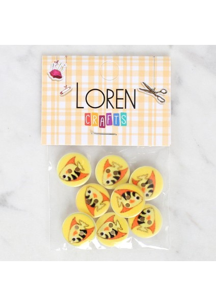 Loren Crafts 8'li Balık Düğme - 1183