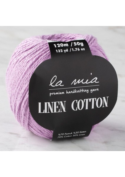 La Mia Linen Cotton Mor El Örgü Ipi - L106 - 33867
