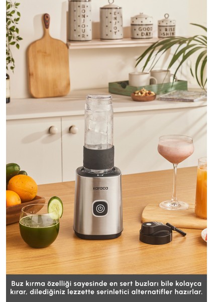 Taşınabilir 4 Bıçaklı Kişisel Blender, Sağlıklı ve Hızlı Smoothie Hazırlama Aracı