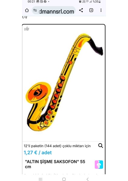 Sısme Saksafon 55 cm