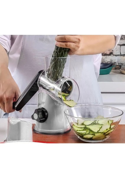 Kırmızı Çevirme Kollu Sebze Doğrayıcı ve Rende, Pratik ve Kullanışlı Alet indirimleri