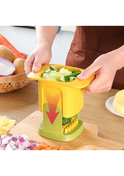 Renkli Çok Fonksiyonlu Sebze ve Meyve Doğrayıcı, Pratik Mutfak Yardımcısı