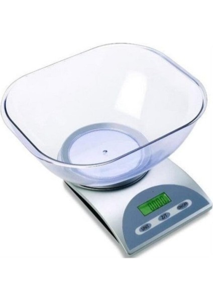 Geniş Kaseli Elektronik Mutfak Tartısı 5 Kg, Pratik ve Güvenilir Ölçüm Aleti