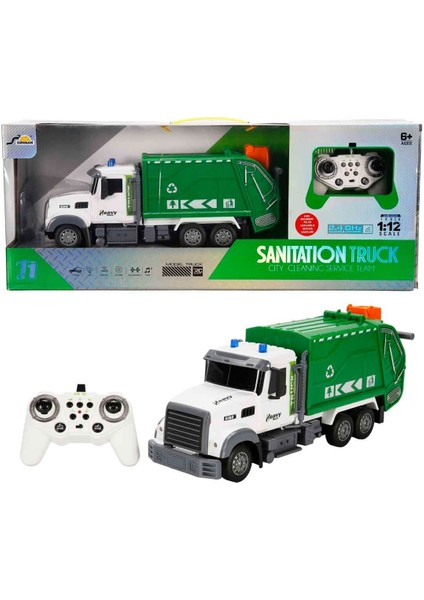 5091 Sun-Rst-Rc Kamyon 1 12 Çöp Ff Ses Işık 3 7V USB 2 4ghz