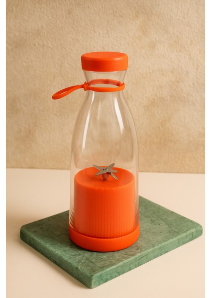 Taşınabilir USB Şarjlı Blender, 40W, 420ML, Şişe Tasarımı, Pratik ve Hafif Kullanım