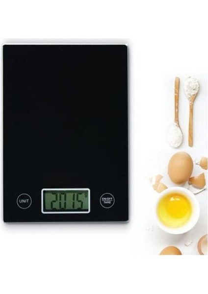 Şık Siyah Dijital Mutfak Terazisi, Hassas Ölçüm Performansı