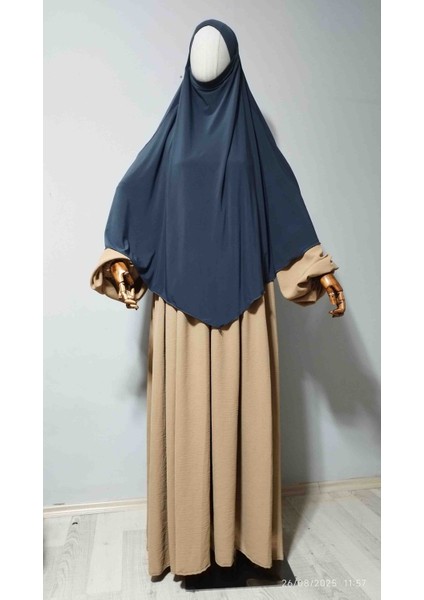 Maksi Boy Sandy Sufle Khimar Hazır Hijab Eşarp Füme fiyatları