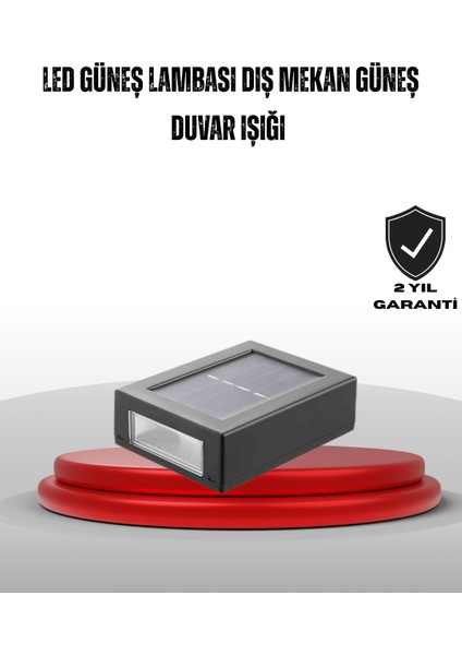 Güneş Enerjili Su Geçirmez LED Duvar Lambası