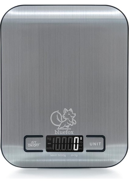 Dijital Mutfak Tartısı, Paslanmaz Çelik, Hassas Ölçüm, Dara Fonksiyonu