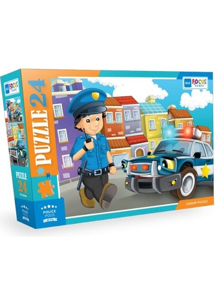 Blue Focus Police (Polis) - Puzzle 24 Parça
