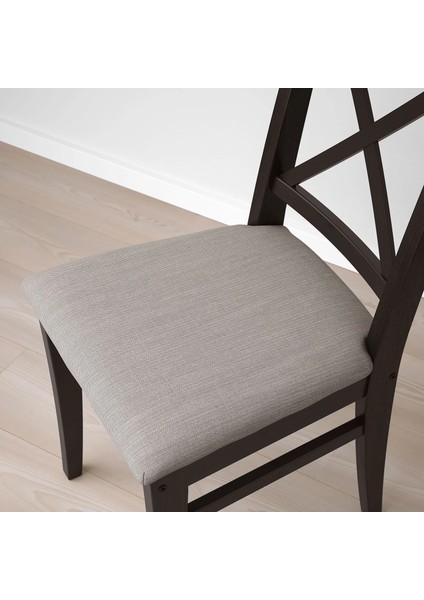 Ingolf Döşemeli Ahşap Sandalye Venge Nolhaga Gri Bej