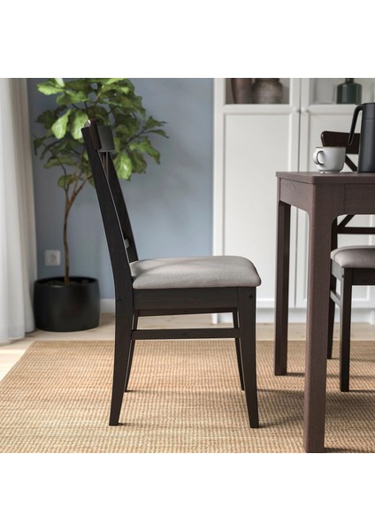 Ingolf Döşemeli Ahşap Sandalye Venge Nolhaga Gri Bej
