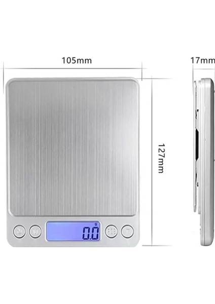 Dijital Mutfak Terazisi, 3 Kg, 0.1 G Hassasiyet, Metal Platform, Şık ve Kullanışlı indirimleri