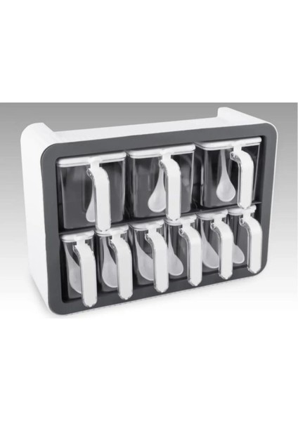 9'lu Standlı Kaşıklı Baharatlık Seti fırsatları