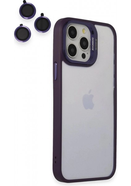 iPhone 14 Pro Kılıf Roblox Lens Standlı Kapak - Mor
