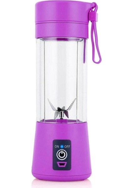 Taşınabilir El Blender 380 Ml, 6 Bıçaklı, USB Şarjlı, Renkli Mor fiyatları
