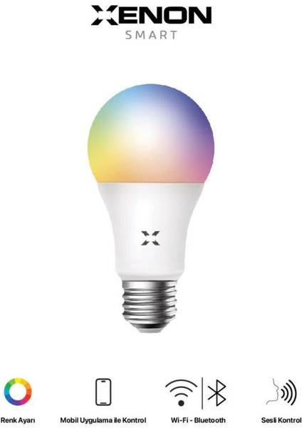 2 Yıl Akıllı LED Ampul, 16 Milyon Renk, Sesli ve Kablosuz Kontrol