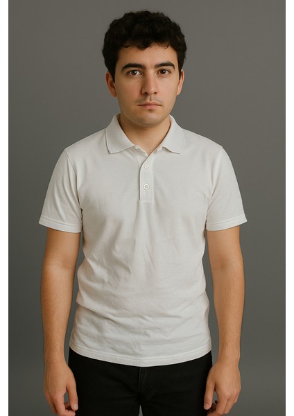 Polo Yaka Beyaz Tişört modelleri