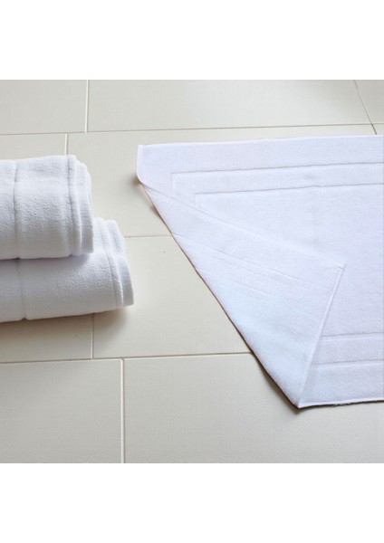 Vionte Banyo Ayak Havlusu | Beyaz | Otel Serisi | 320GR | 50X70