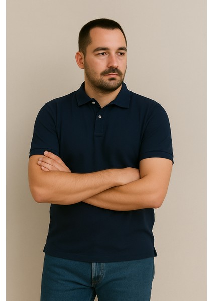 Polo Yaka Beyaz Tişört