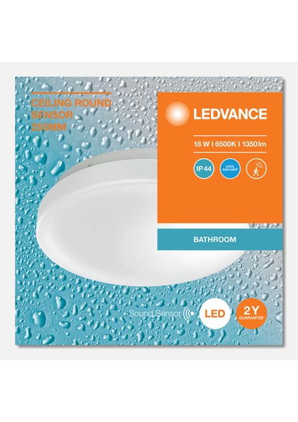 Sensörlü 18W Beyaz Yuvarlak Tavan Lambası, Modern ve Şık Tasarım