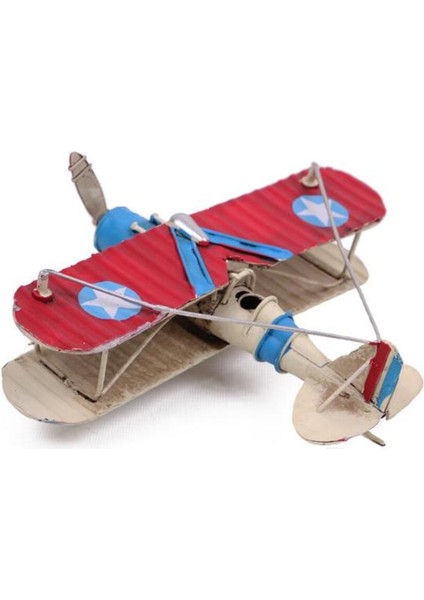 Şık Metal Uçak Çift Kanatlı Dekoratif Biblo Hediyelik 100% El Yapımı modelleri