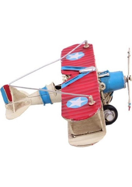 Şık Metal Uçak Çift Kanatlı Dekoratif Biblo Hediyelik 100% El Yapımı indirimleri