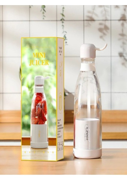 Taşınabilir 420 ml Blender, USB Şarjlı, Plastik Şişe, Smoothie ve Milkshake Için Ideal modelleri