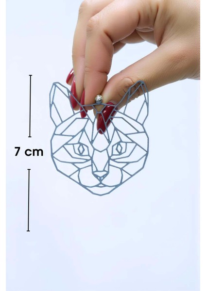 Beyaz Reflektörlü Soyut Kedi Yüzü Küpe, Şık Lazer Kesim Küpe indirimleri