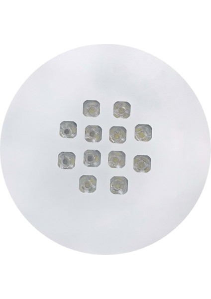 12 LED Yuvarlak Vitrin Aydınlatma, Beyaz, Enerji Tasarruflu ve Şık Tasarım