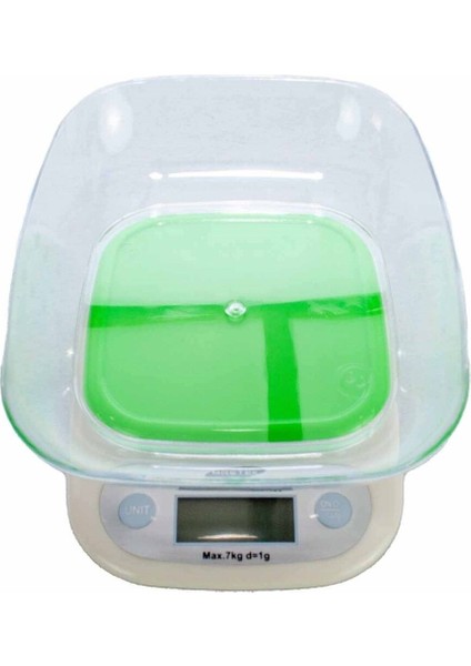 2 Yıl Garantili 7 kg Sepetli Mutfak Hassas Terazi, Güvenli ve Kullanışlı Tartı