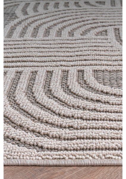 Roma Gri Krem Kemik Tonları Bukle ve Sisal Püsküllü Makine Dokuma Halı indirimleri