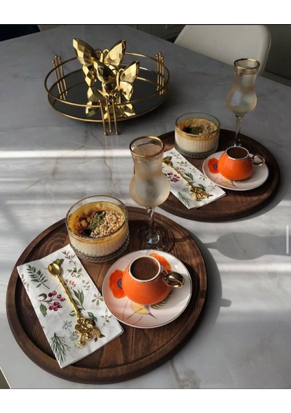 Kahverengi Ahşap Sunum Tabağı, Şık ve Doğal Tasarım, Zarif Servis Seçeneği fiyatları