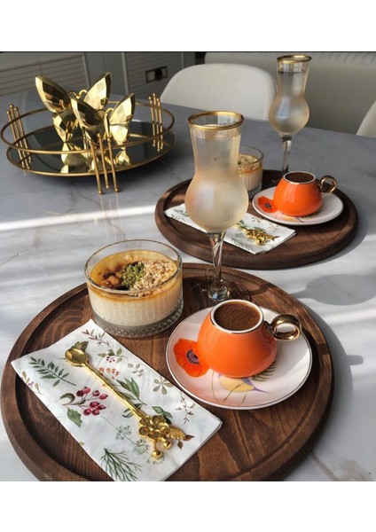 Kahverengi Ahşap Sunum Tabağı, Şık ve Doğal Tasarım, Zarif Servis Seçeneği modelleri