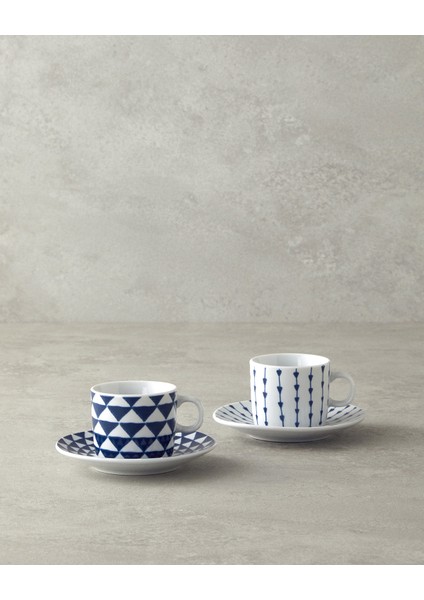 Lacivert 2'li Porselen Kahve Fincan Takımı, 80 Ml, Yeni Model