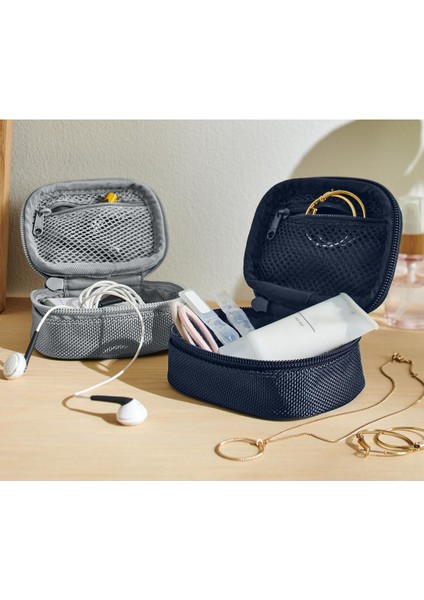 Lacivert Mini Seyahat Düzenleyici Seti, 2 Adet, Pratik ve Şık Tasarım