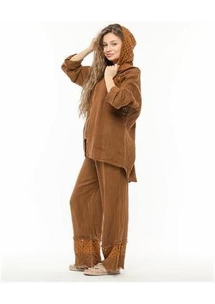 Italyan Bohem Kapüşonlu Ceket Fistolu Pantolon Takım fiyatları