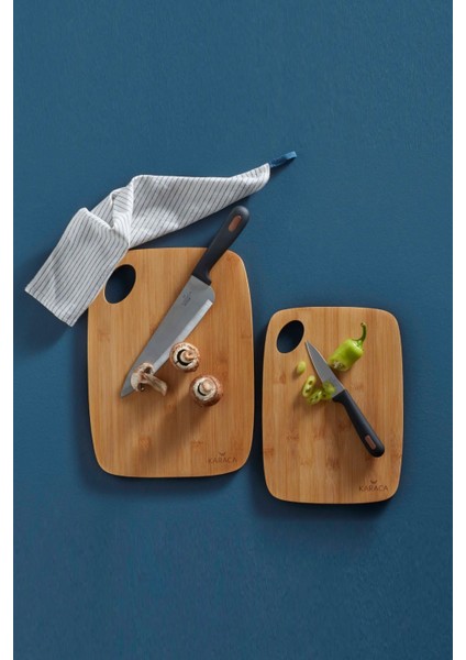 2'li Bambu Kesme Tahtası, 28/33 Cm, Kahverengi, Şık ve Dayanıklı Set fiyatları
