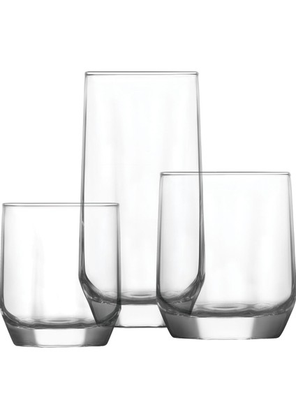 Şeffaf 18 Parça Meşrubat Bardağı Takımı, Şık ve Kullanışlı Set