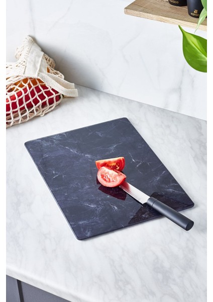 Lacivert Cam Kesme Tahtası, Şık ve Dayanıklı Mutfak Aksesuarı fiyatları