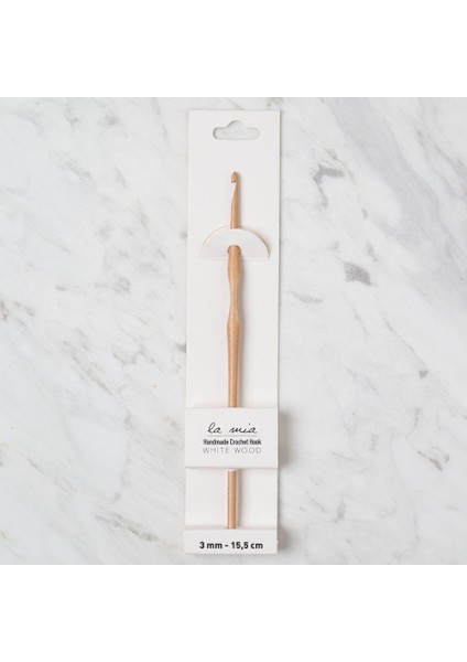La Mia Whitewood 3 mm 15.5 cm Ahşap Yün Tığ