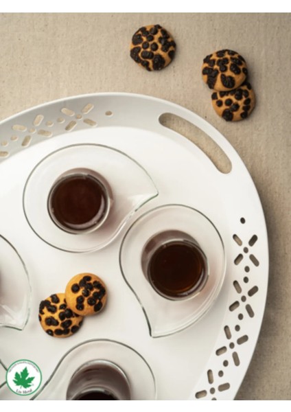 Beyaz Oval Metal Servis Tepsisi, Romantik ve Büyük Boy Çay Kahve Tepsisi modelleri