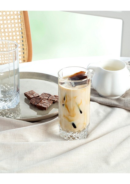 Şeffaf 4'lü Meşrubat Bardağı Seti, 440 Ml, Modern ve Şık Tasarım