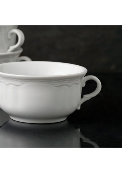 Venedik Serisi 4'lü 12 cm Kulplu Porselen Çorba Kasesi Beyaz fırsatları
