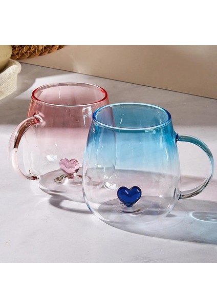 Şık 2'li Cam Kupa Seti 400 Ml, Gri, Günlük Kullanım Için Ideal