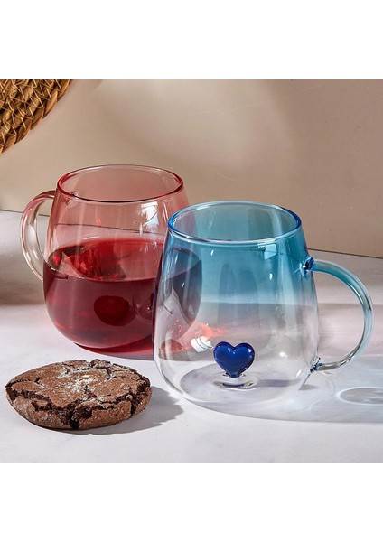 Şık 2'li Cam Kupa Seti 400 Ml, Gri, Günlük Kullanım Için Ideal fırsatları