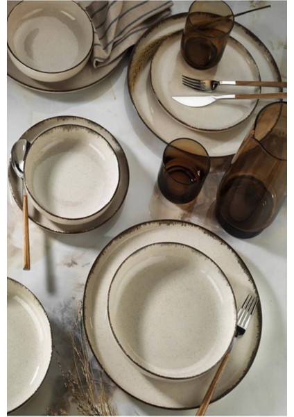 15 cm Tarçın Renkli Çorba Kasesi, 2'li Set modelleri