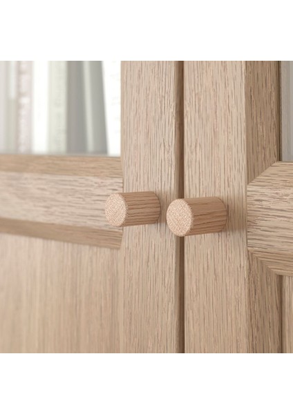 Cam/panel Kapaklı Kitaplık, Meşe Görünümlü, 80X30X202 cm fırsatları