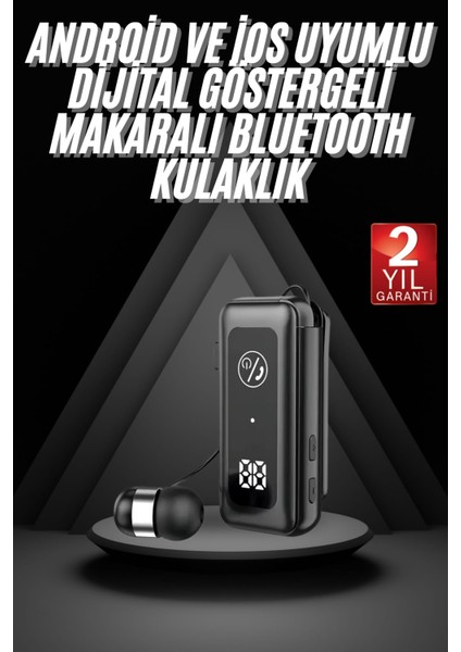 Depomix Makaralı Bluetooth Kulaklık Telefon Uyumlu Makaralı Tf Kart Girişli Güç Göstergeli